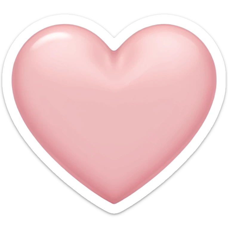 pale pink heart sticker