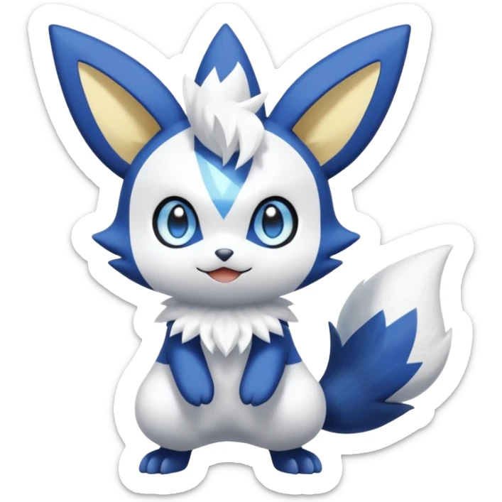 Victini-Pichu-Meowstic-Fakémon-hybrid-creature (full body)  sticker
