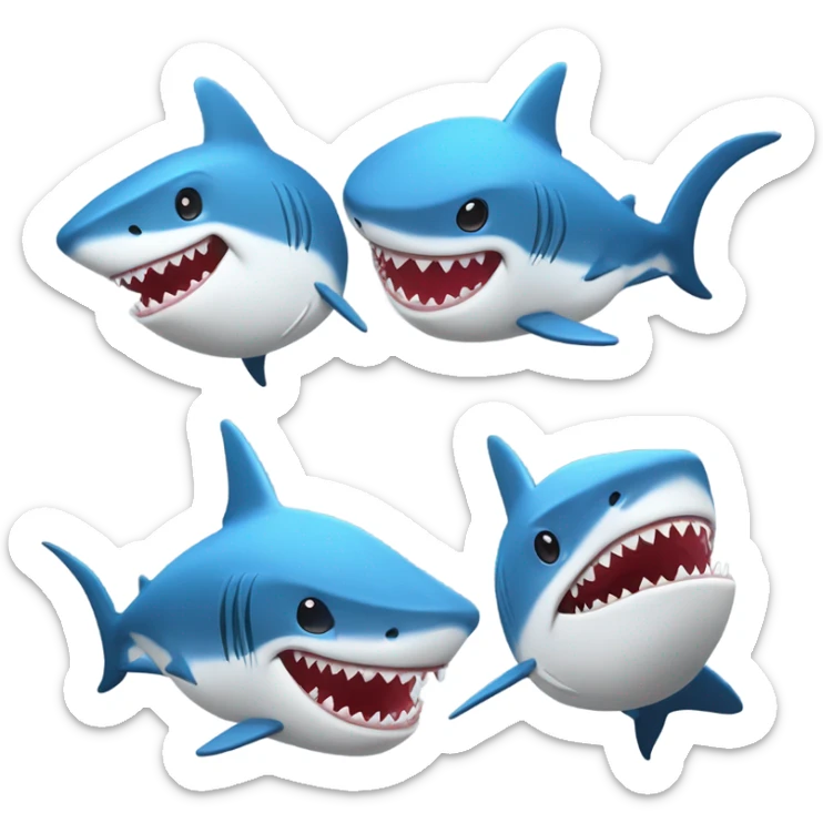 un requin qui fume et qui a une casquette  sticker