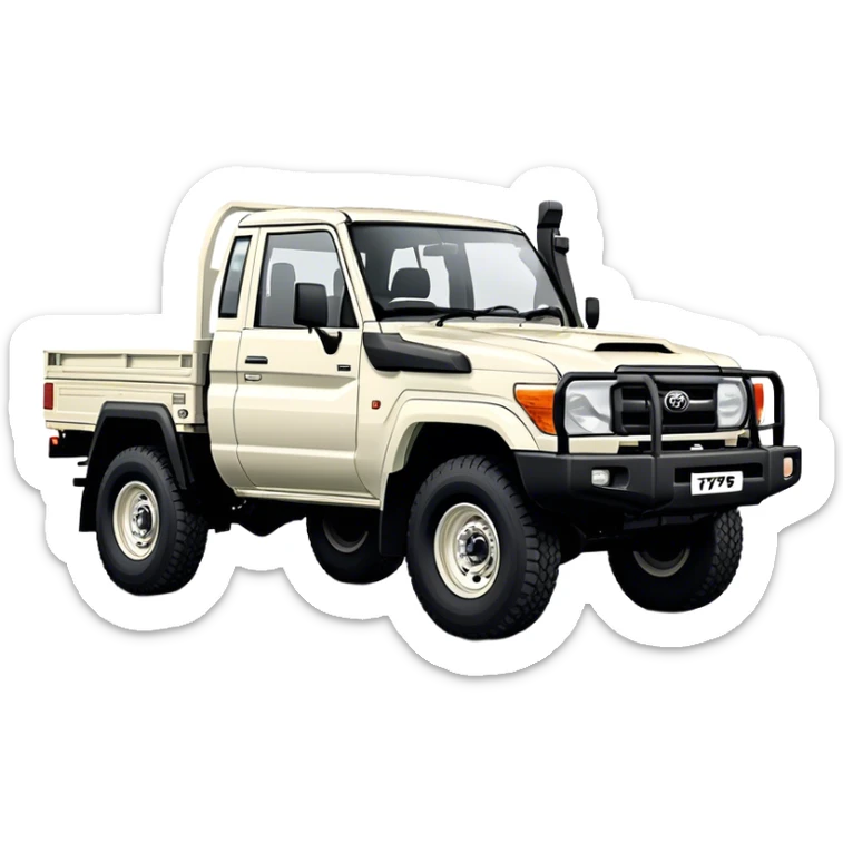 landcruiser 79 series truck - Toyota (Model Year: 2008) (Iconic colour: white) sticker