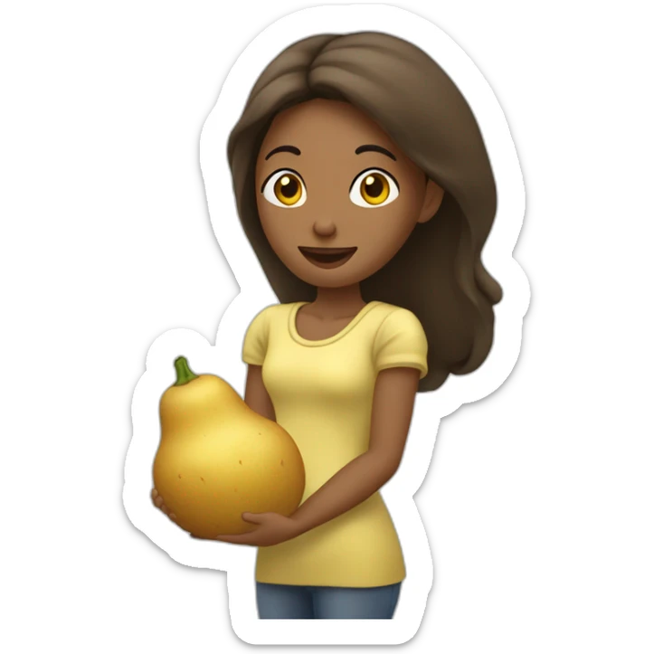 Une femme avec une patate à la place de la tête sticker