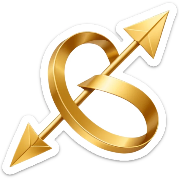 3D golden spiral arrow goin upwards, dynamic twist ribbon style, elegant metallic gold, smooth gradient lighting, realistic shadows, clean modern vector look, professional infographic design sticker