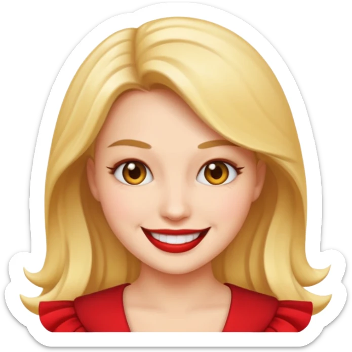 “Emoji girl, femme fatale sticker