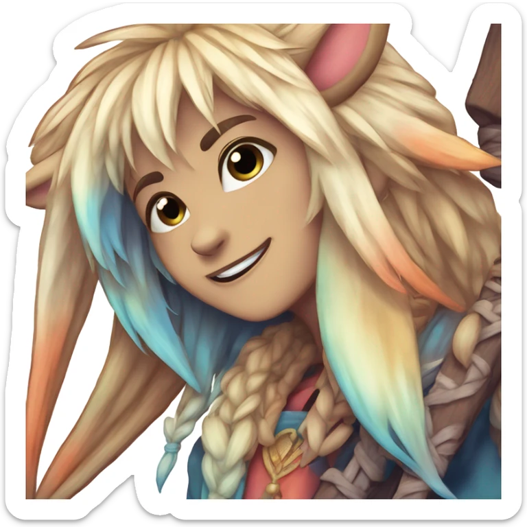 Colorful Fionbri by Falvie-Griffsnuff-Kamirah-LiLaiRa sticker