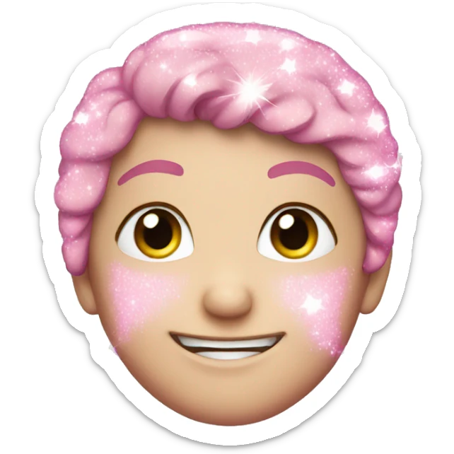 pink sparkles sticker
