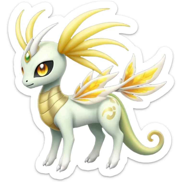 Meloetta-Giratina-Pokémon-Fakémon-fusion-hybrid-creature sticker