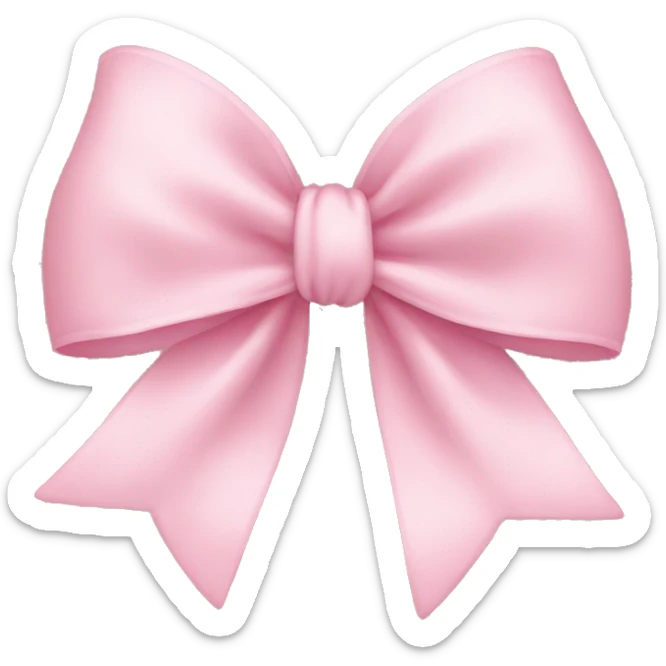 Light pink bow sticker