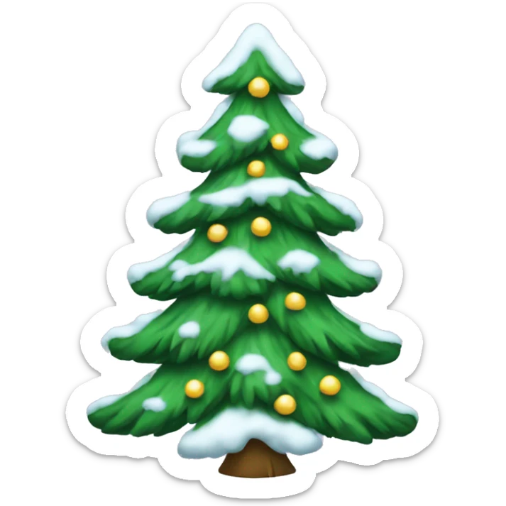 christmas tree with snow sticker