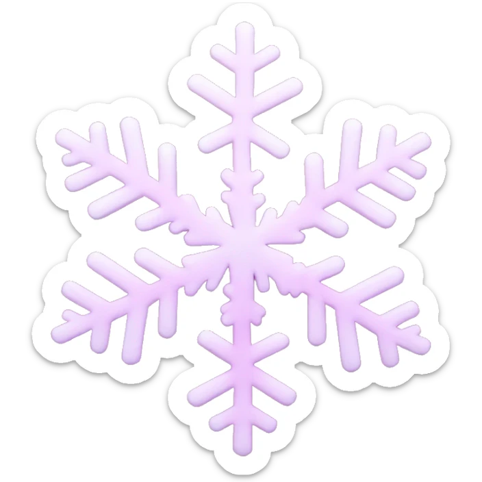 Pink snowflake sticker