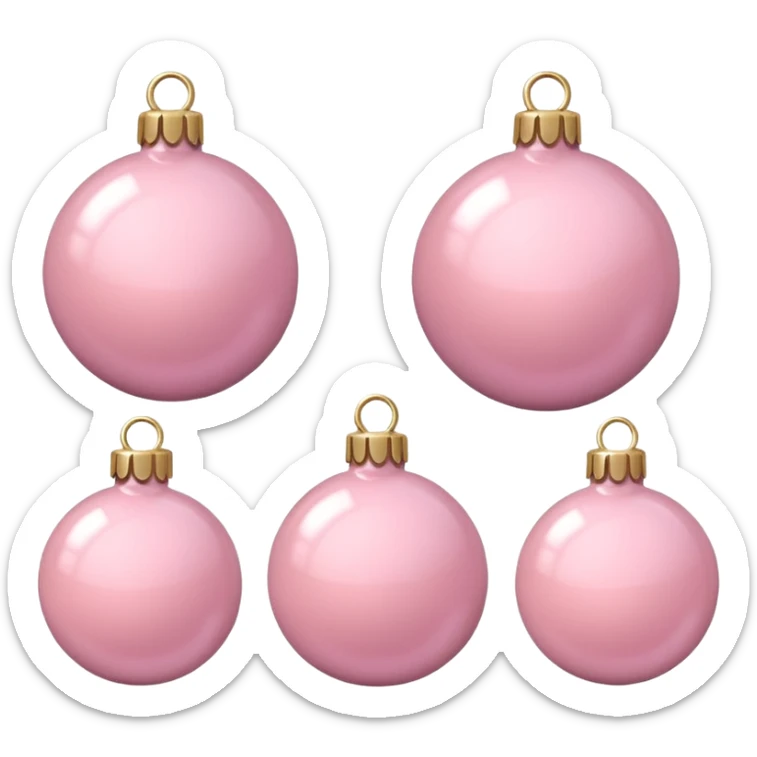 the color is baby pink its still christmas themed and aesthetic sticker