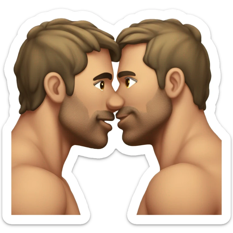  buff and chizeled gay man kissing buff and chizeled gay man sticker