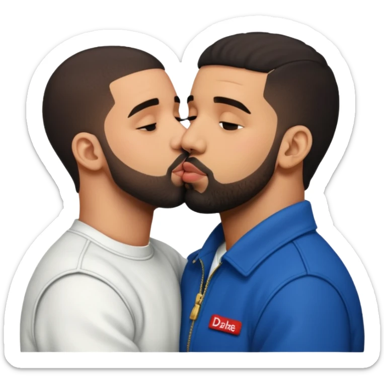 drake kissing drake kissing drake kissing drake sticker