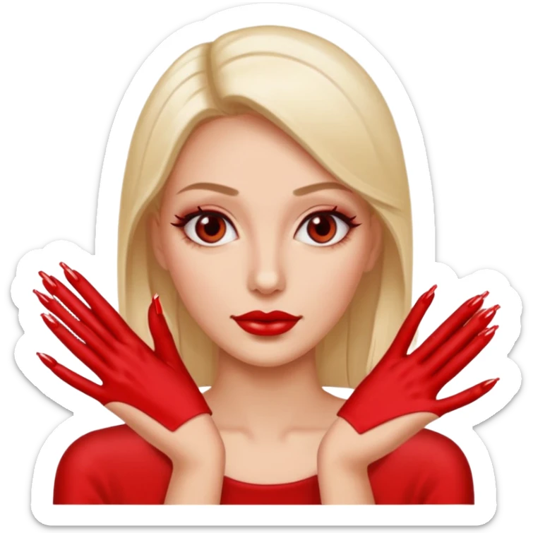A normal human emoji with nails💅 this emoji but without the nail polish, a female with polished nails 💅  sticker