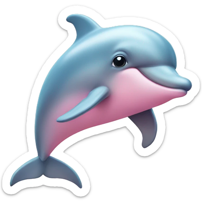 Pastel-pink-colors-dolphin sticker