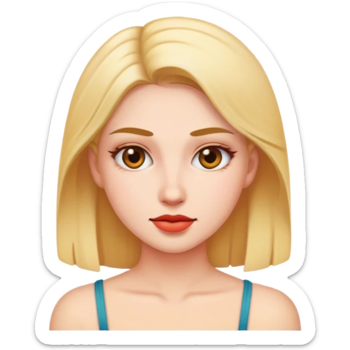 realistic portrait of a woman sticker