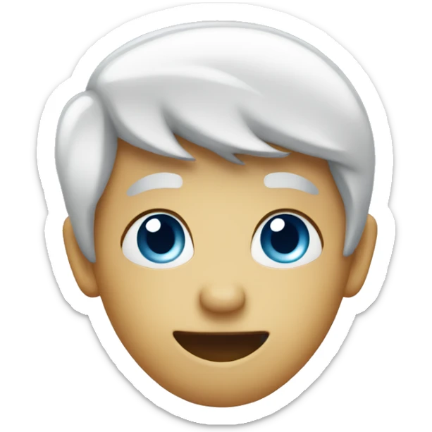 Blue cute heart sticker