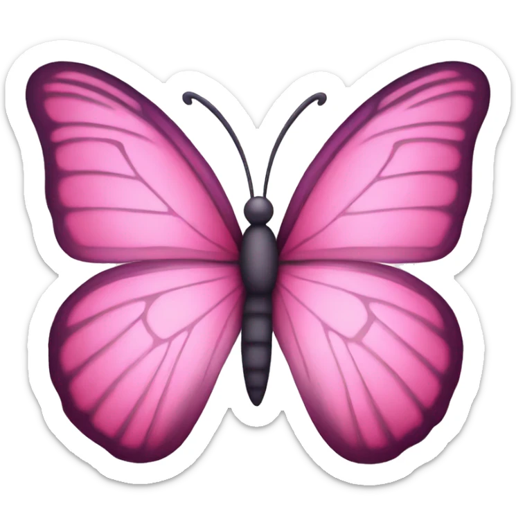 Pink butterfly  sticker