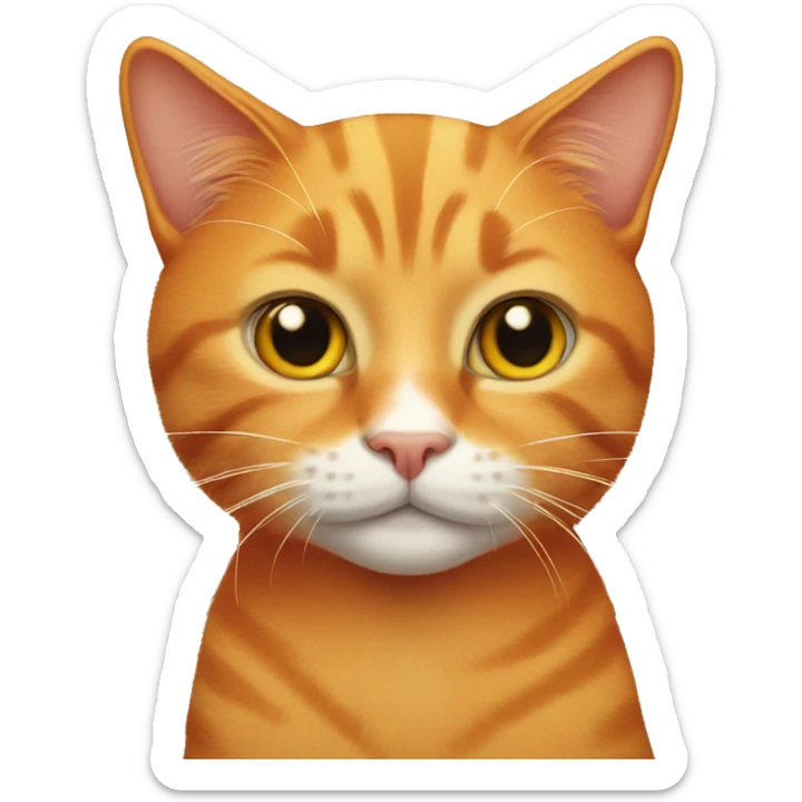 Orange cat sticker