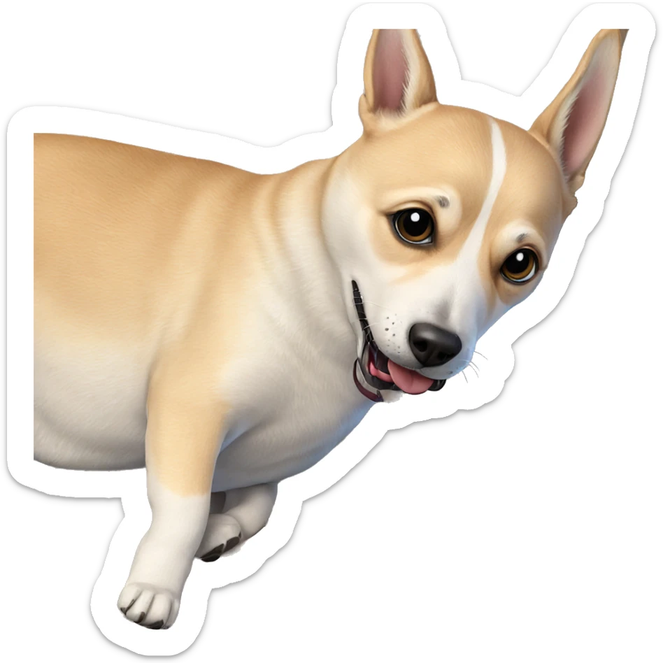 realistic dog portrait closeup sticker