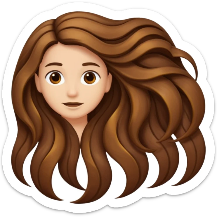 hair strand half of it is the strand and half is divided into the different layers of hair sticker