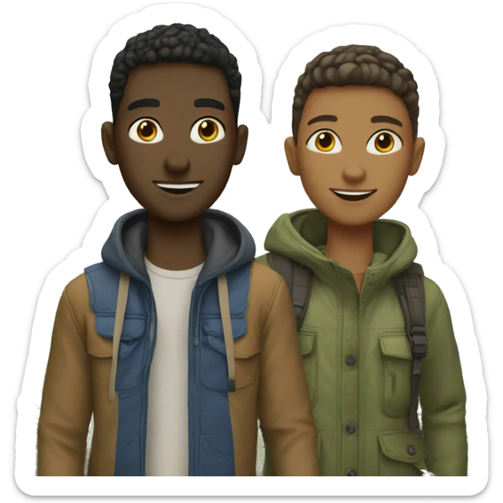 outdoor fashion with friends sticker