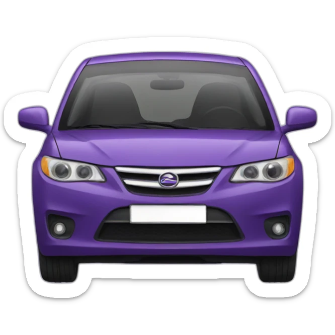 purple car sticker