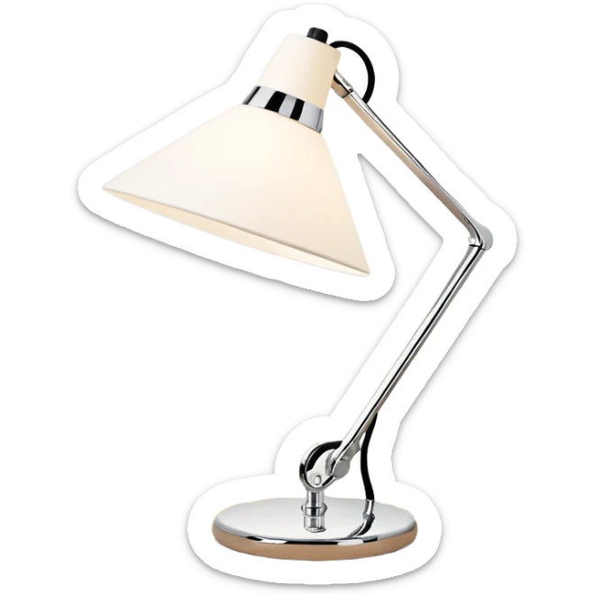 Lamp Poul Henningsen for Louis Poulsen PH 2/1 table lamp in white and chrome sticker