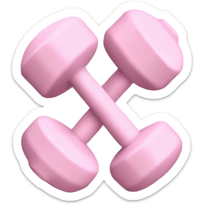 Ligth pastel pink workout weights sticker