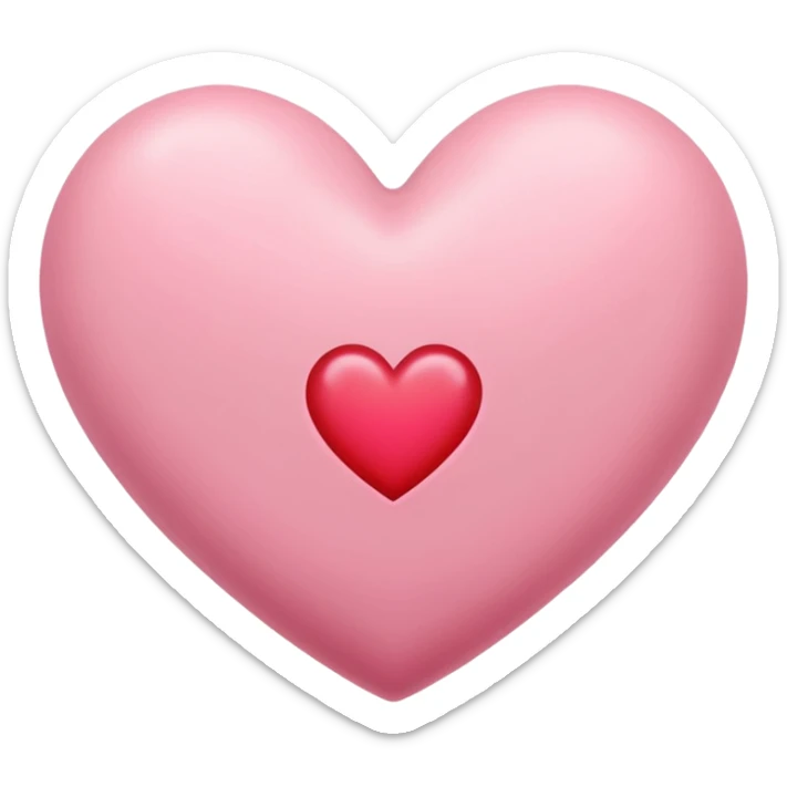one pink heart  and one red heart emoji with subtle sakura petal texture sticker