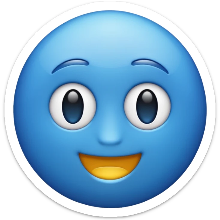 Emoji en forma de circulo de verificacion de color azul que el azul no sea tan claro ni tan oscuro sticker