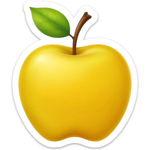 yellow apple sticker