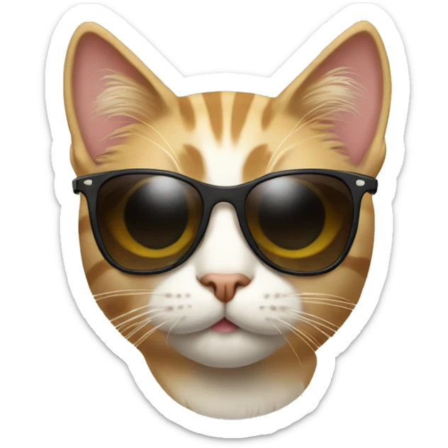 Cat with sunglasses sticker