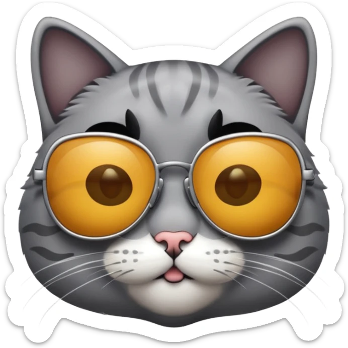 Cat with sunglasses sticker