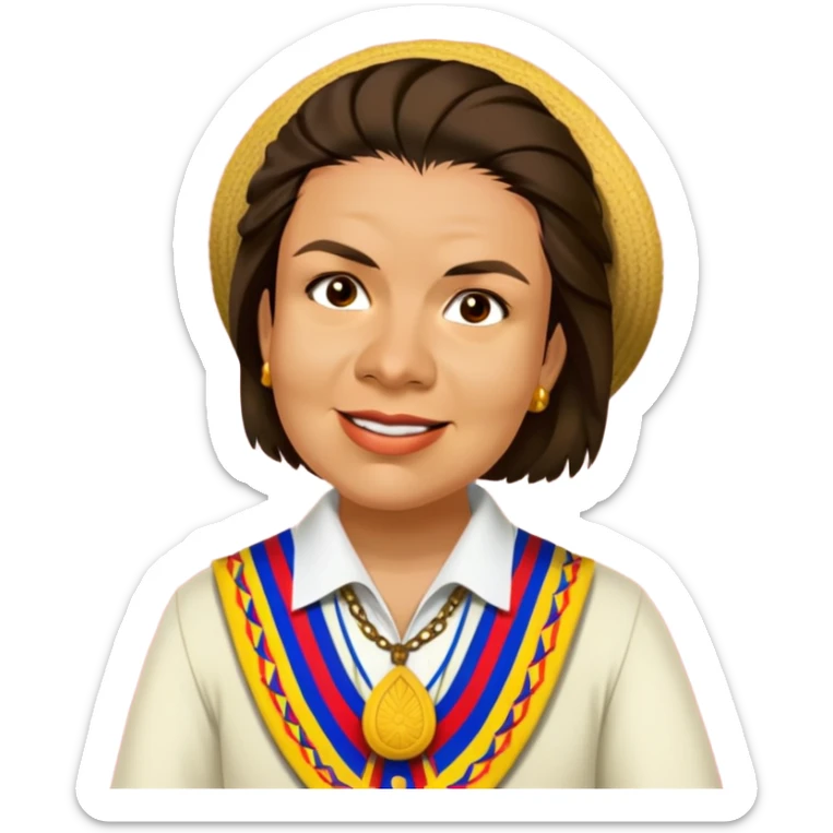 Person with a Colombian outfit  sticker