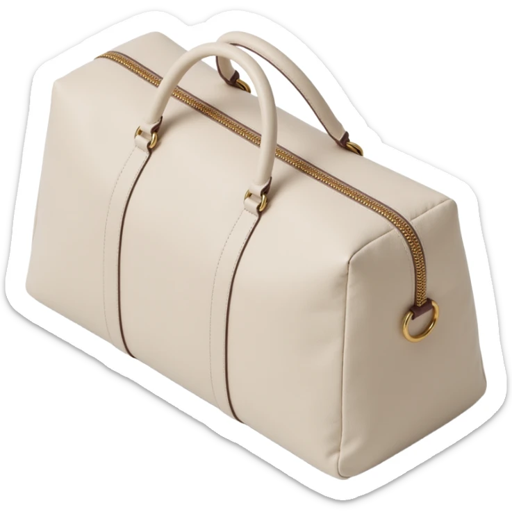 luxe ivory duffel bag sticker