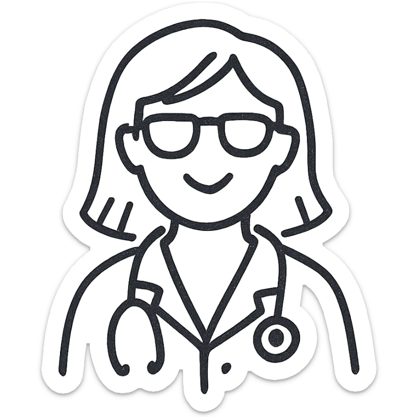 woman doctor sticker
