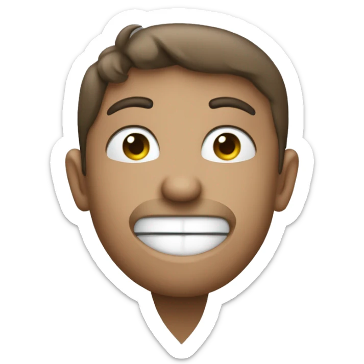 Un emoji de una carita con corazones grises y una J sticker