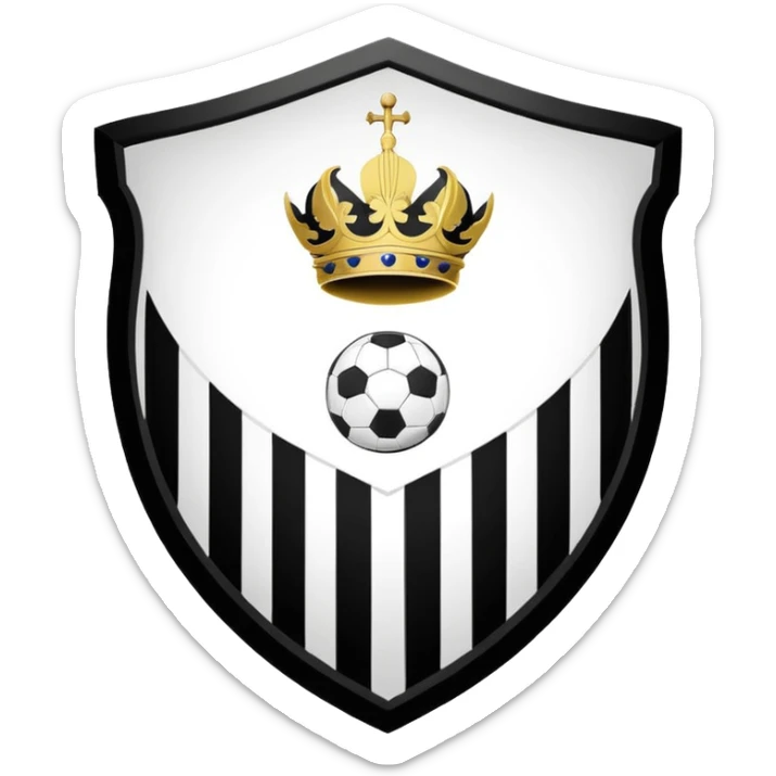 Football club Miros De Cer SV Angers logo, black and white striped shield with 1919 year, sports team emblem sticker