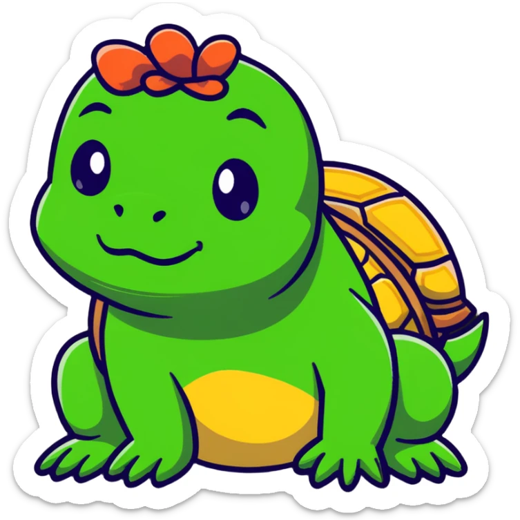 hybrid animal combining features of a frog, tortoise, and dog sticker