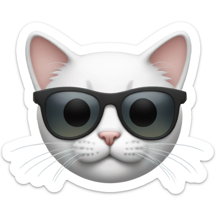 Cat with sunglasses sticker