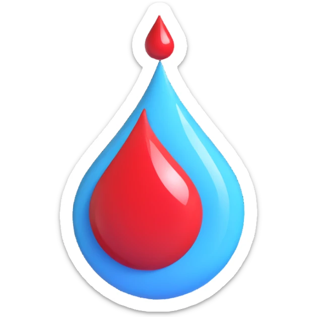 ‘Modern and clean diabetes awareness symbol with blue circle and blood drop in the middle. sticker