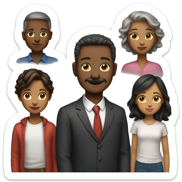 Formally of five people two adults, three kids one of the kids seven years old one of the kids 14 years old one of the kids 12 years old the parents won 47 years old 50 years old ￼ sticker