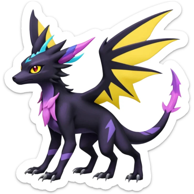 Salandit-Noivern-Nargacuga-Umbreon-Silvally-fusion (full body) sticker