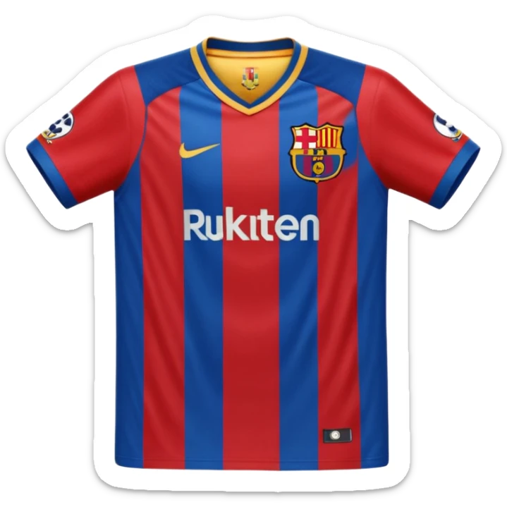 buat custom barcelona custom warna barcelona dan hanya baju hanya bajunya saja dan menghadap belakang nama chessy dan nomor punggung 8 menghadap belakang sticker