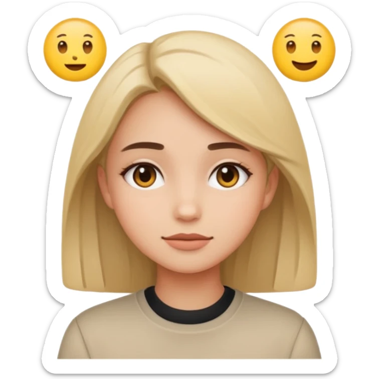 Christian Clean girl aesthetic  emojis neutral colors  sticker