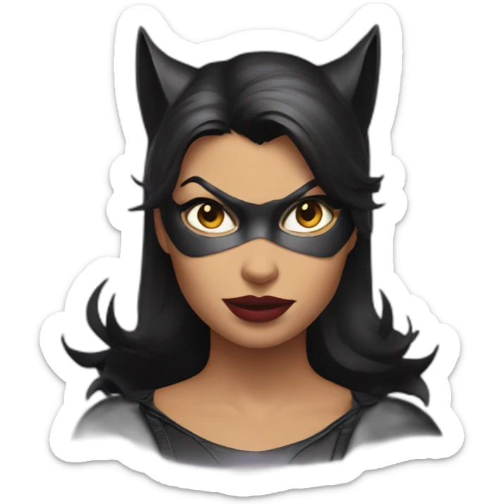catwoman fierce face sticker