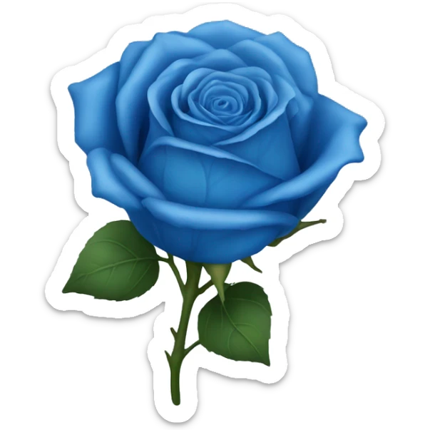 blue rose sticker