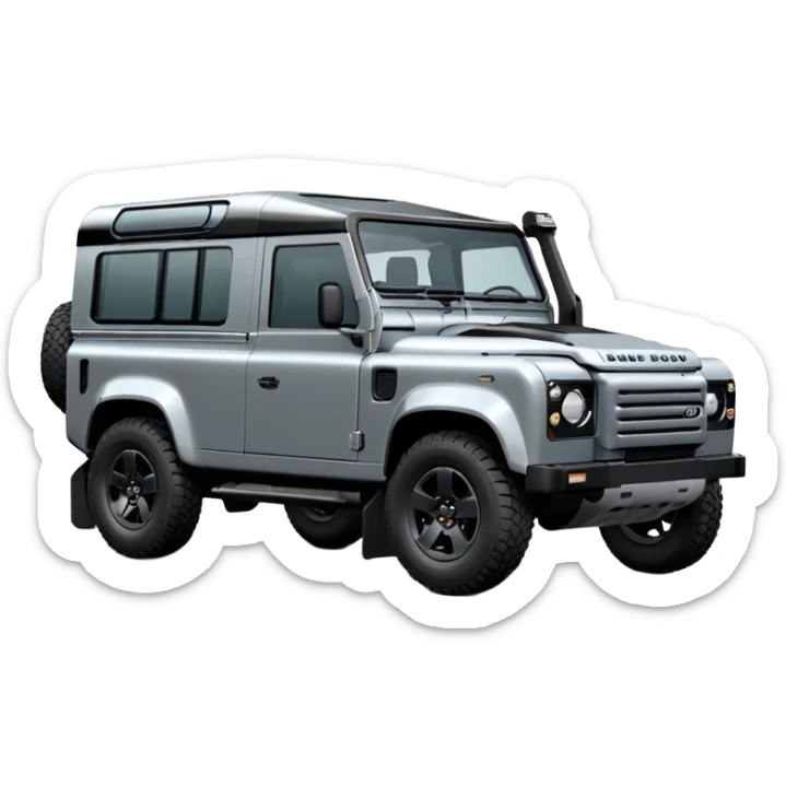 2025 my25.5 Landrover Defender in Carpathian Grey with gloss black accents sticker