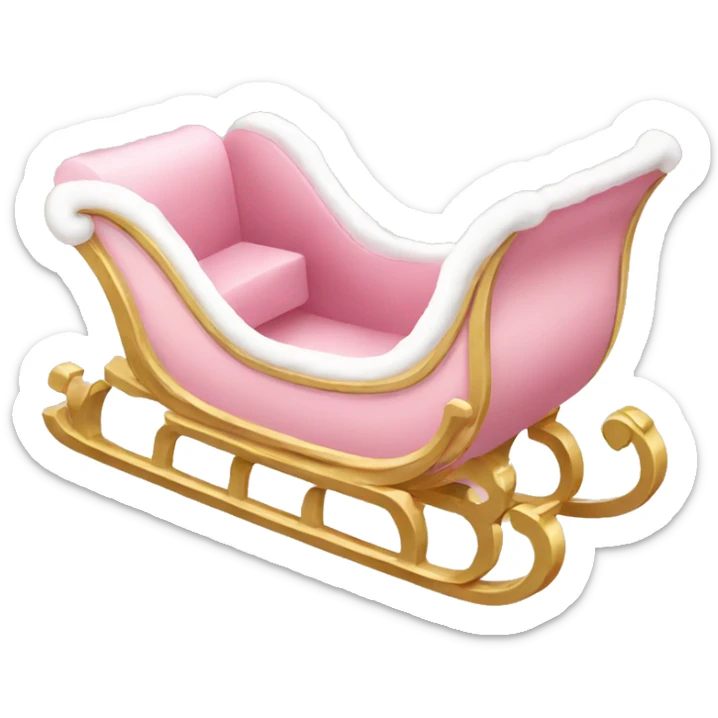light pink sleigh sticker