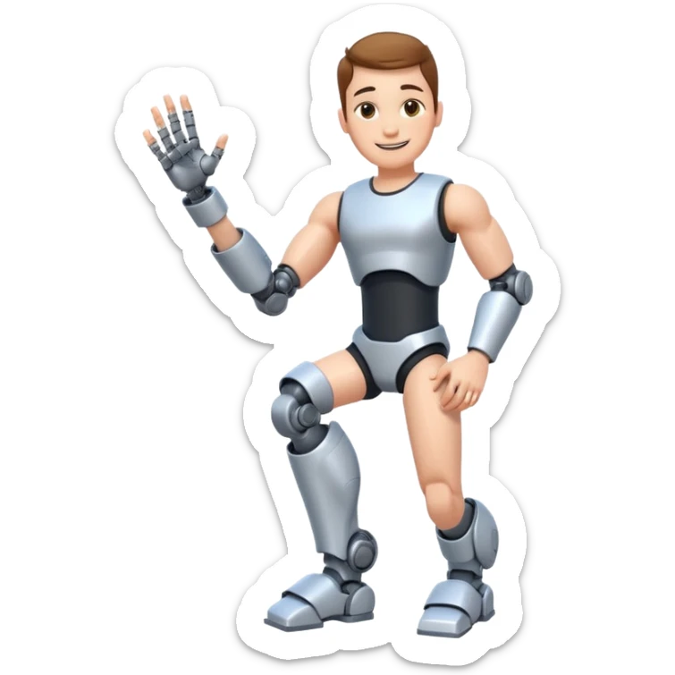 Ich fühle mich fröhlich, weil ich taglich positive Lust habe. Außerdem habe ich gestren Unfall gemacht. Uhhh aber … ich bin stark 💪🏼🦿🦾 sticker